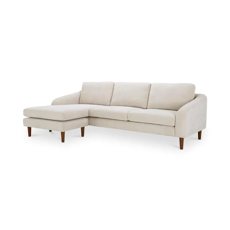 Drew Sectional with Reversible Chaise, Dark Brown - 98 X 59.2 X 33.5