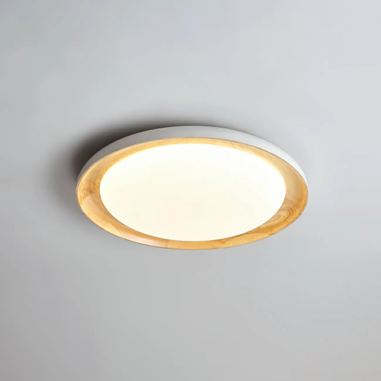 Natural Finish LED Flush Mount Ceiling Light for Bedroom
