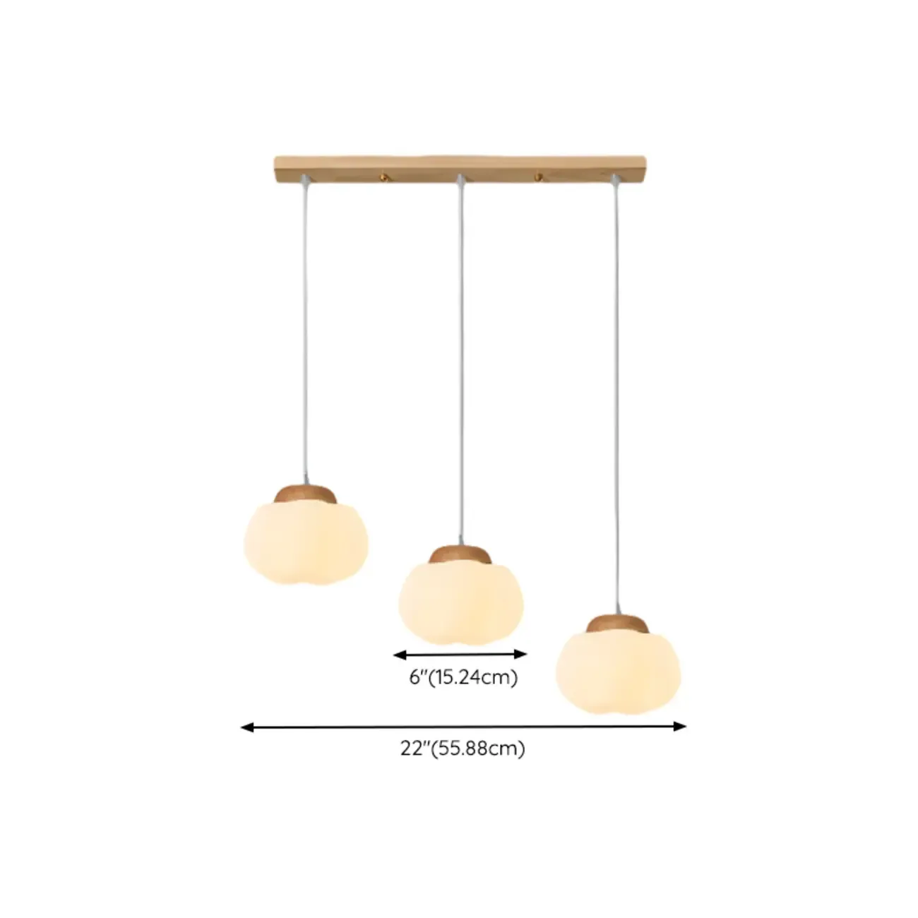 Glam Pumpkin Shape Pendant Light with Adjustable Hanging