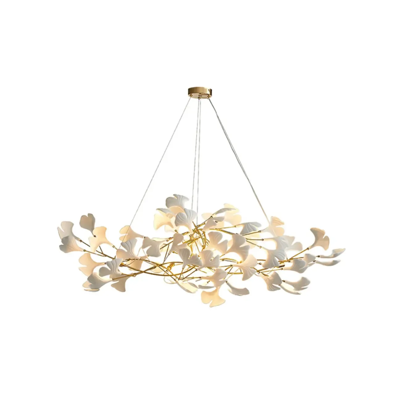 Irregular Gold 6-Light Ceramic Island Pendant Light