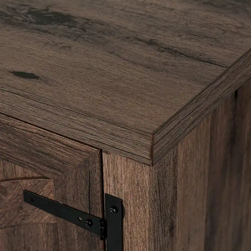 58-inch Farmhouse Electric Fireplace TV Stands Console Table with Electric Fireplace