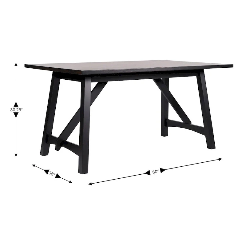 Solid Wood Commercial Grade Trestle Base Dining Table