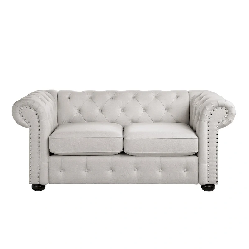 Tufted Chesterfield Loveseat Sofa