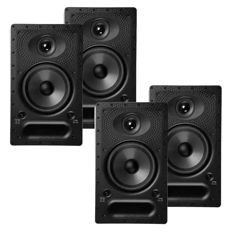 Polk Audio 65-RT Vanishing In Wall Speakers - 4 Pack (White)