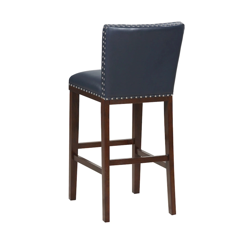 Toledo Wood and Faux Leather Bar Stools (Set of 2) by Greyson Living