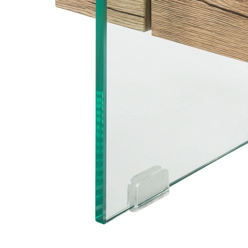 Modern Glass Coffee Table - 43.3 x 23.6 x 16.5