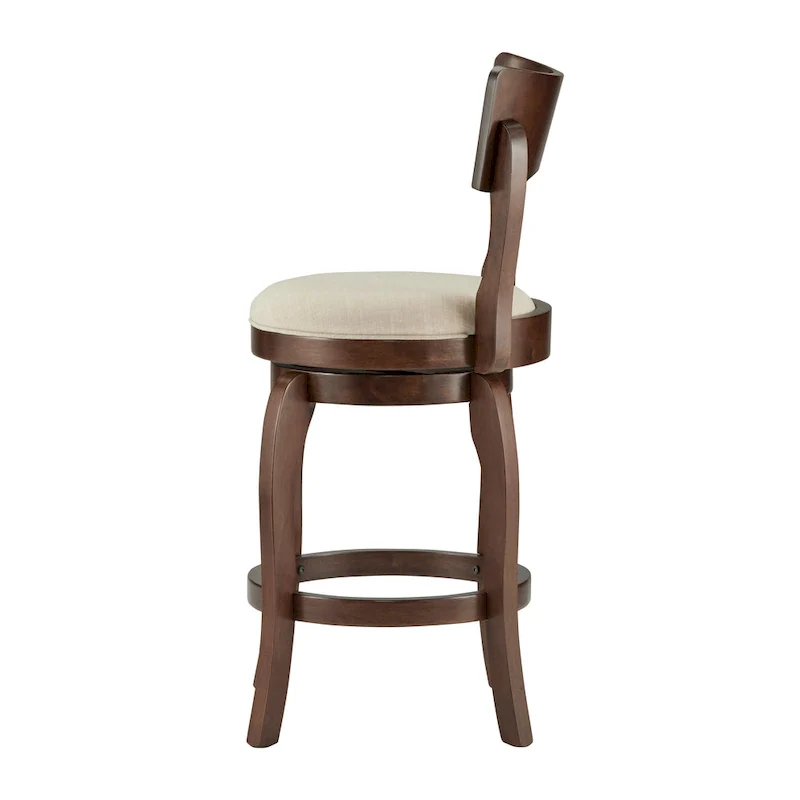 24-inch Brown Counter Height Swivel Stool
