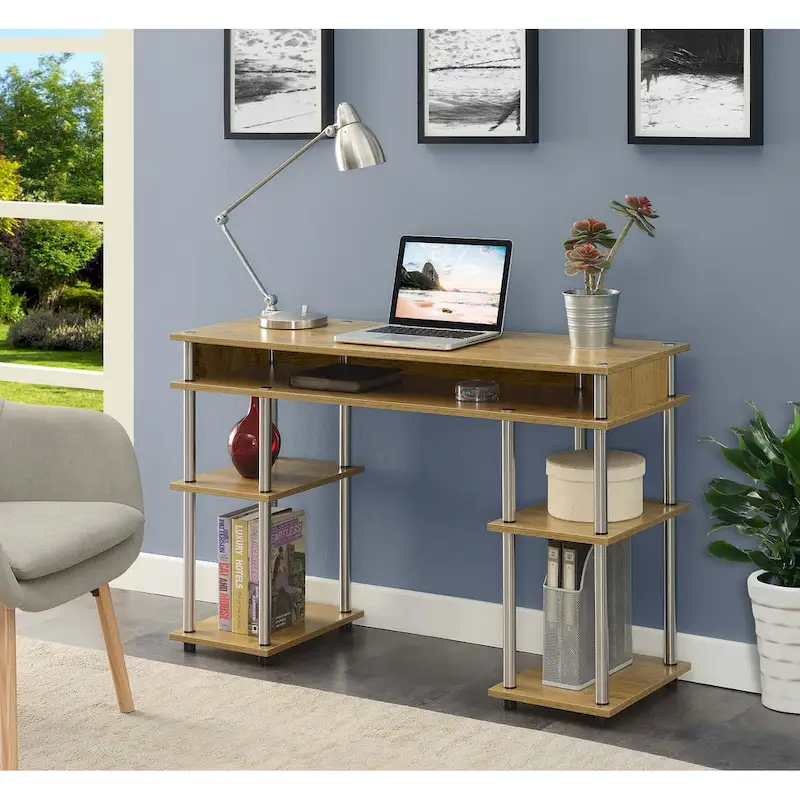Designs2Go No Tools Student Desk with Shelves