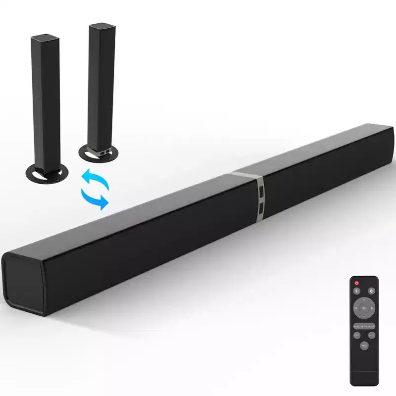 MOVSSOU Bluetooth Soundbar 80W Wireless TV Soundbar 32inch Split 2 in 1 Detachable Sound Bar for Smart TV