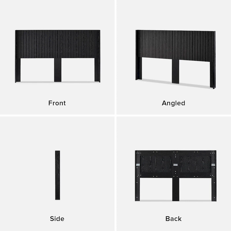 mopio Brooklyn Headboard, 62.4 Wide Headboard Only, Wood Headboard, Modern Farmhouse, Boho, Wall Mount, Fluted Panel