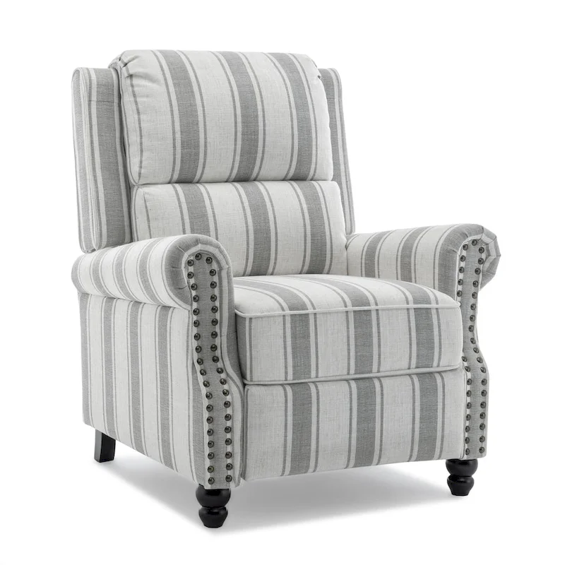 2 Set Modern Padded Seat Recliner Chair with PU Leather/Fabric