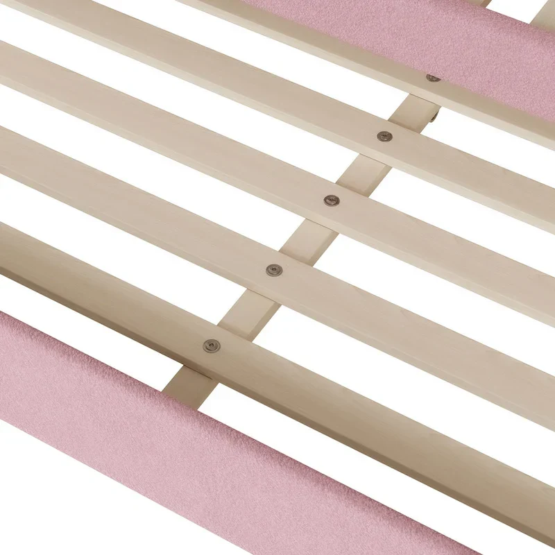 Full Teddy Fleece Daybed with Trundle and LED Lights