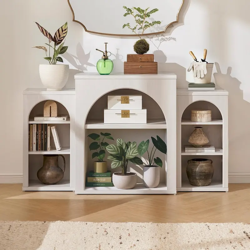 Electric Fireplace Mantel TV Stand with Storage