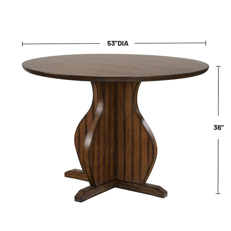 Round Counter Height Table in Oak