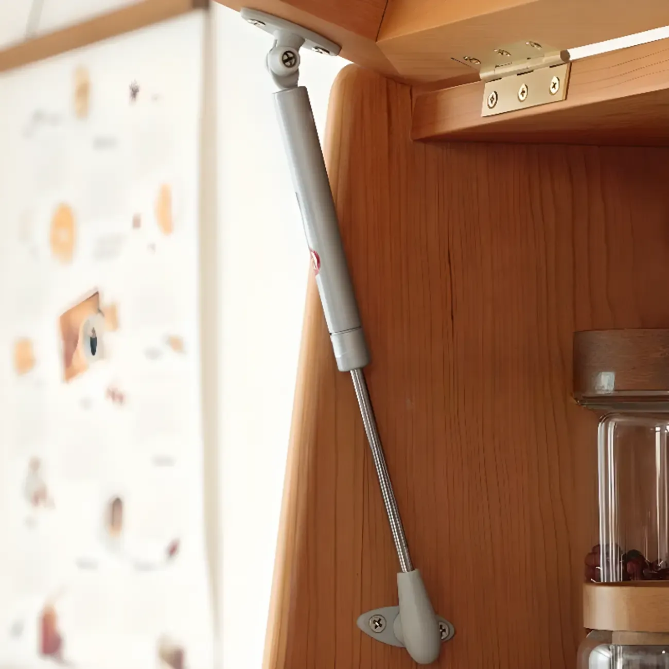 Modern Pine Cherry Wood Narrow Kitchen Sideboard