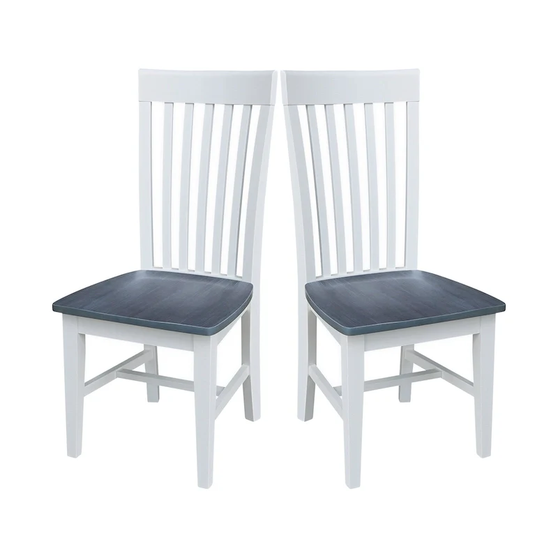 Solid Wood Tall Mission Dining Chairs, Set of 2