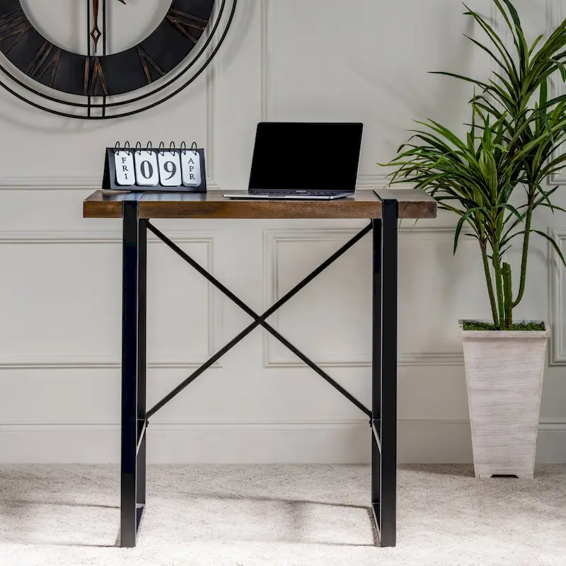 Josie 36W Mango Wood & Metal Standing Desk