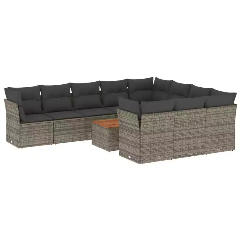 vidaXL Modular Outdoor Sofa Set with Cushions