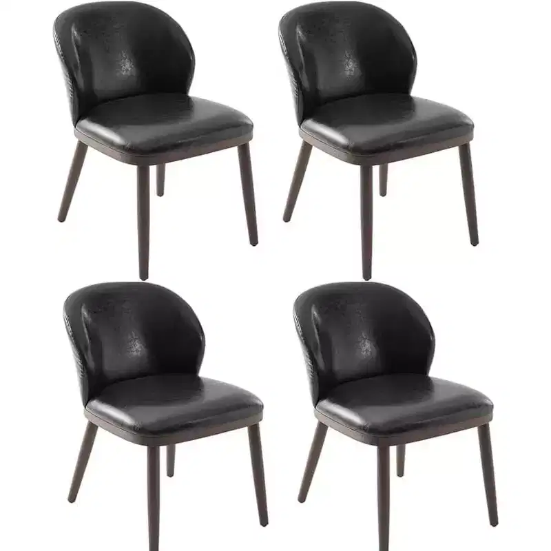 Dining Chairs Set of 4, Upholstered Kitchen Chairs with Back, Dining Room Chairs with Wood Legs for Kitchen Dining Room Restaurant
