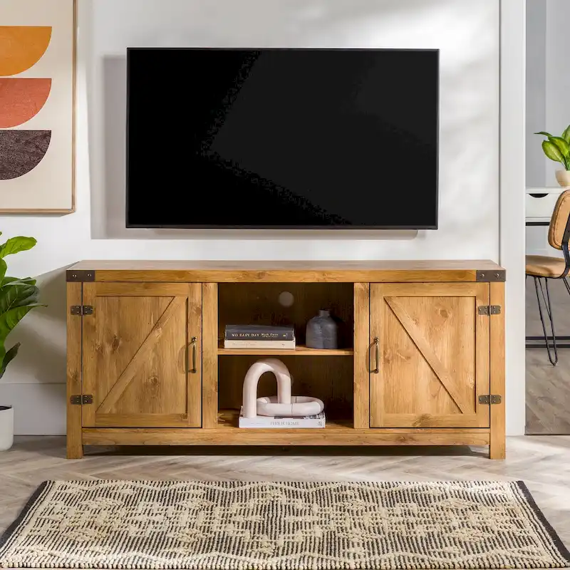 Mid Century Double Wood Entryway Bench