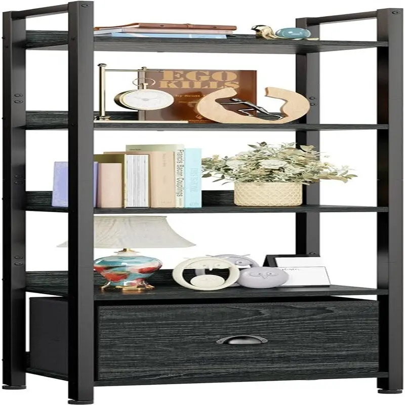 5 Tier Bookshelf with Drawer