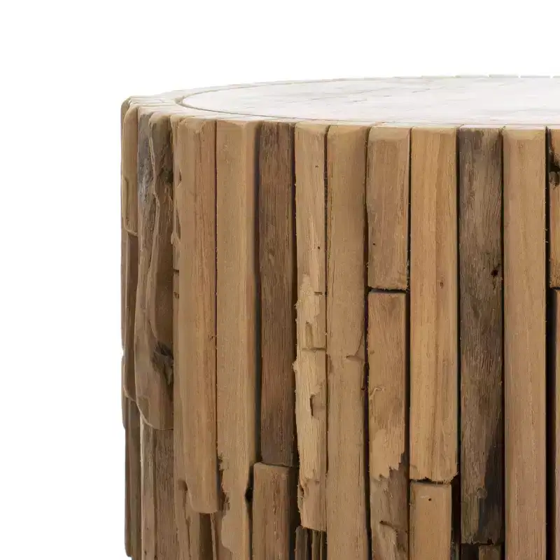 Minadoka Rnd Stool - FOX1008 - Medium Oak - Safavieh Couture