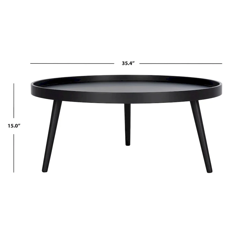 SAFAVIEH Arline Round Tray Top Coffee Table - 35.4 x 35.4 x 15 - 35Wx35Dx15H