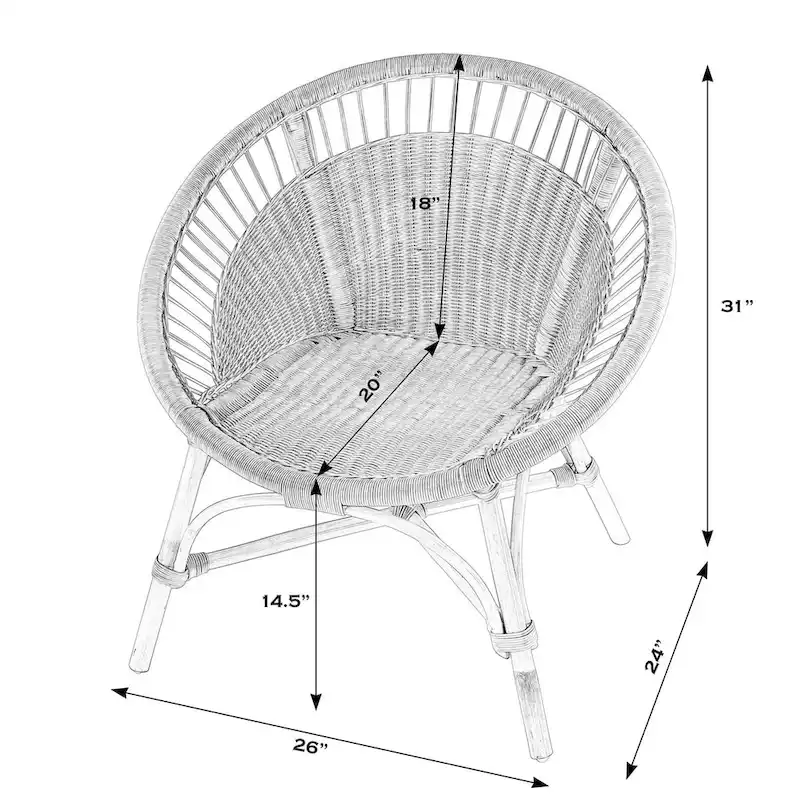 Savannah Woven Rattan Accent Chair