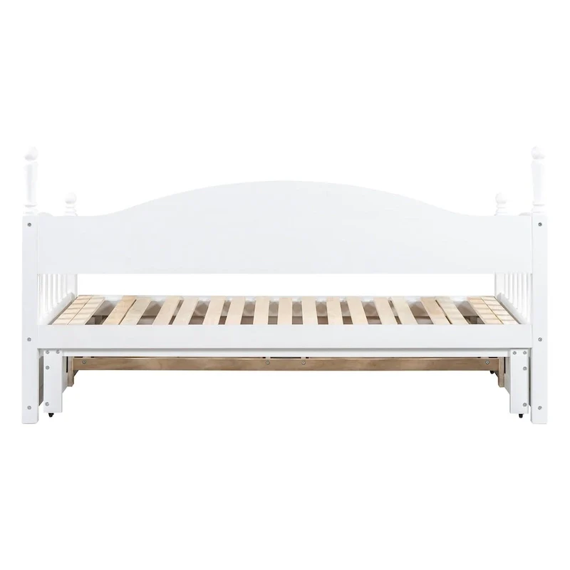 Twin Wooden Daybed with 2 Drawers & Trundle