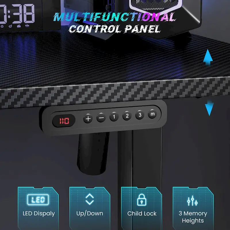 SIAGO 48 x 24 Inch Computer Desk Height Adjustable Electric Sit Stand Up Desk