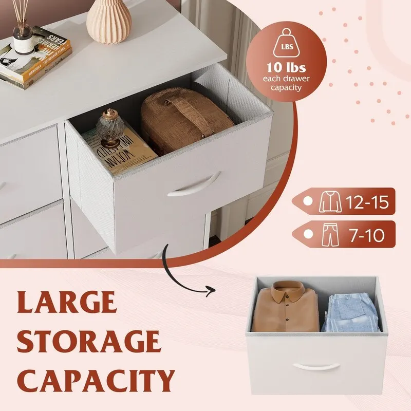 Tall Dresser for Bedroom with 10 Drawers