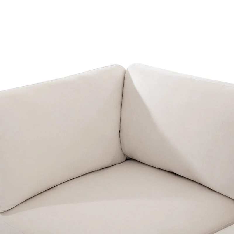 100.4 Spacious U-Shape 6 Seater Sectional Sofa with Removable Ottomans and Pillow, Flexible Configuration