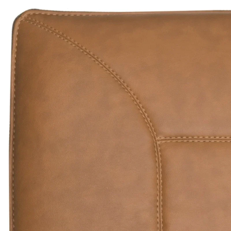 Mid-Century Modern Faux Leather Arm Chair - 29Wx28Dx33H