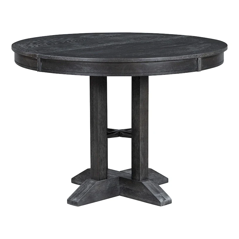 Retro Style Dining Table with Extendable Tabletop - N/A