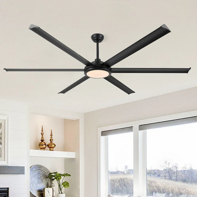 MLiAN 96 In. 6 Aluminium Blades Indoor Ceiling Fan with Light Kit and Remote - 96