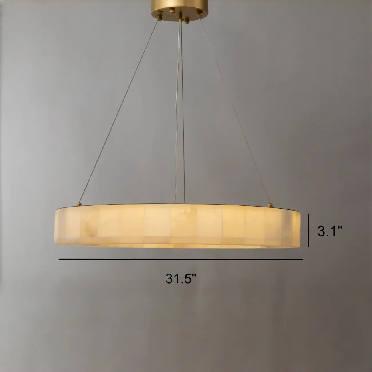 Mid-century Modern Onyx Ring Chandelier