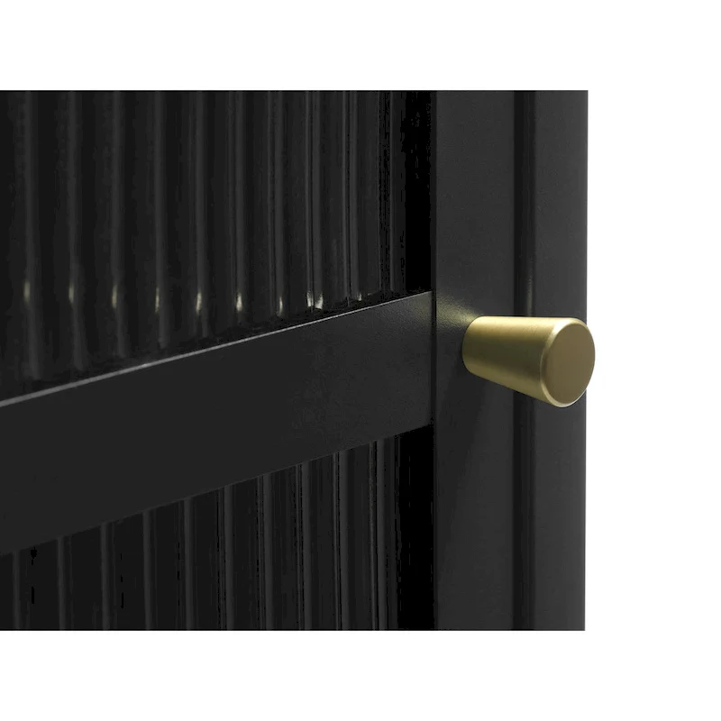 Studio Brianne Modern Metal & Glass 63 Display Cabinet