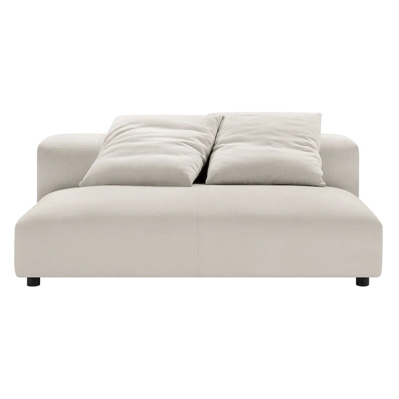 Solace 2-Piece Modular Upholstered Fabric Sectional Sofa With Chaise