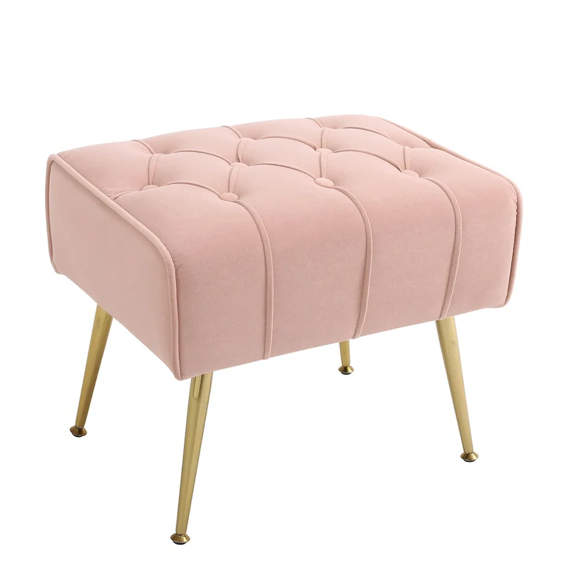 Upholstered Wingback Chair with Ottoman