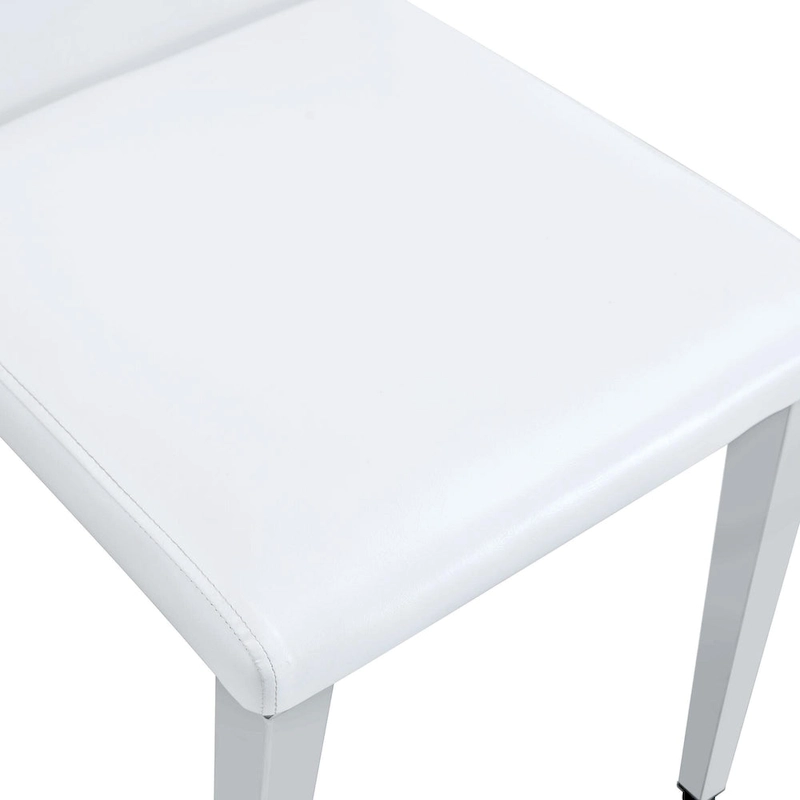 Dining Chairs Set of 4,Modern Kitchen & Dining Room Chairs,Faux Leather Cushion Seat Metal Legs