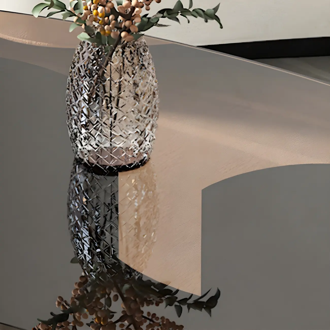 Modern Oval Glass Top Metal Base Coffee Table