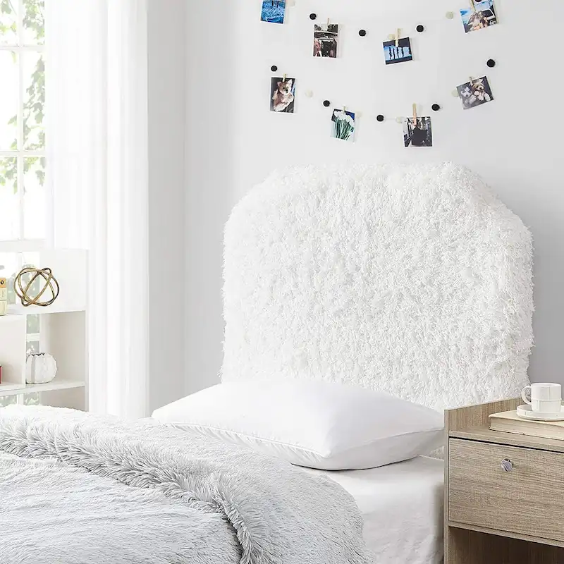 College Headboard with Legs - Plush Texture