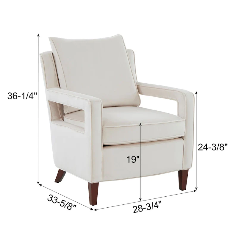 Quinn Velvet Accent Arm Chair by