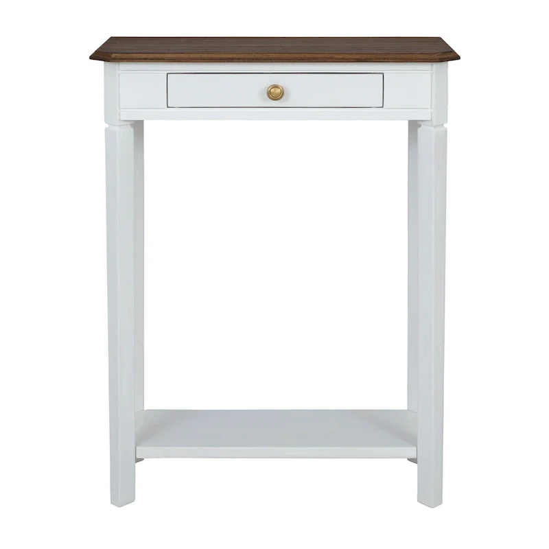 Marnie Two-tone 1-drawer Solid Wood Console Accent Table with Shelf by