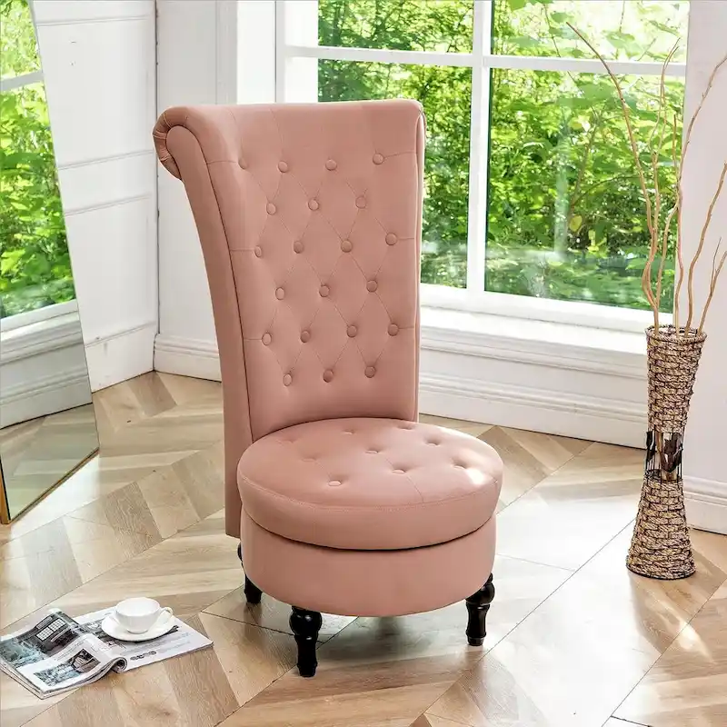 Gosser 20 Wide Velvet High Back Vanity Chair