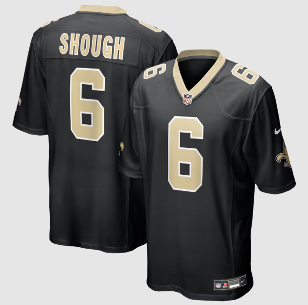 New Orleans Saints Tyler Shough Black Jersey