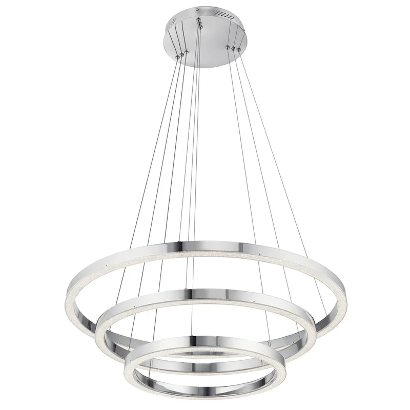 elan Opus Chrome 3-Ring Pendant