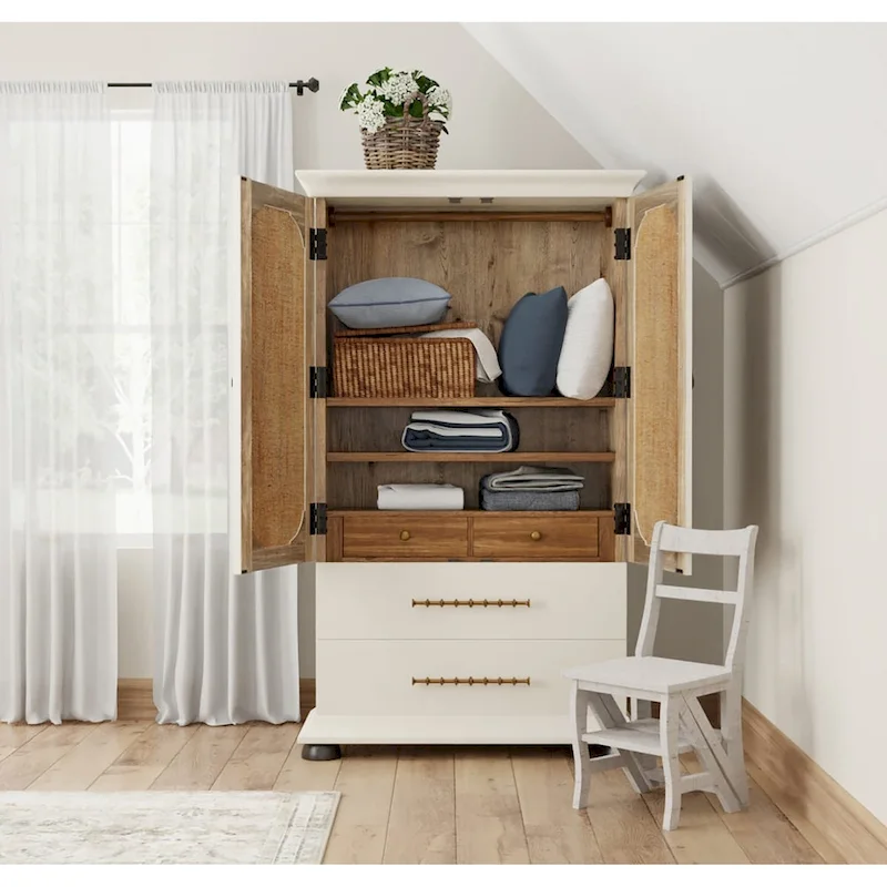 Carolina Living Folding Library Chair - Antique White