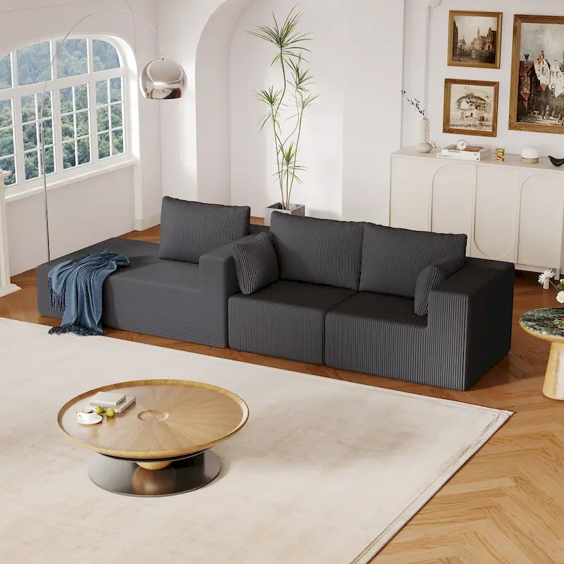 108.3Inch Modular L Shaped Sectional Sofa Couch with Chaise Lounge