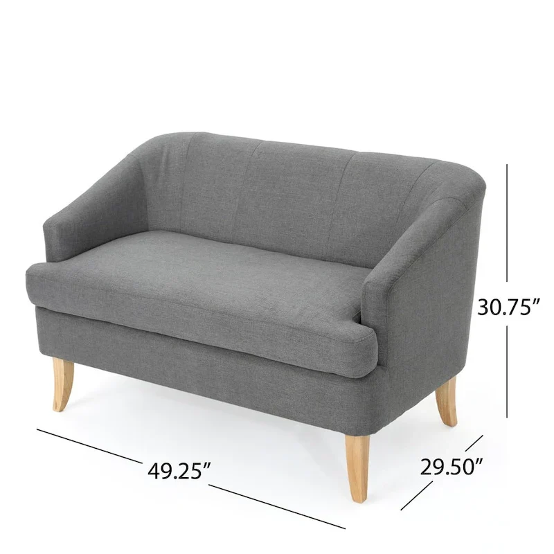 Sheena Mid-century Modern Petite Fabric Loveseat by Christopher Knight Home